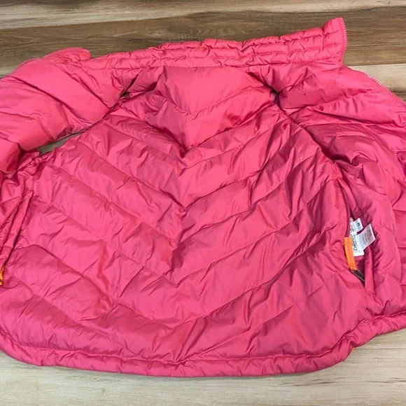 Coldwater Creek Reversible Puffer Vest Orange Pink Goose Down Womens Medium - Picture 7 of 7